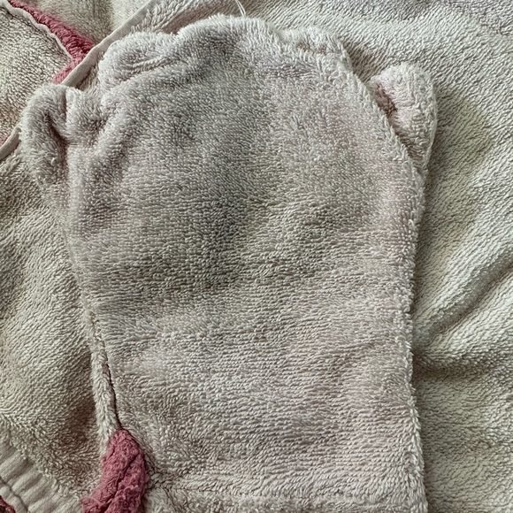 Jumping Beans Princess  Hooded Bath Wrap Towel And Wash Mitt - Pink - Picture 2 of 6